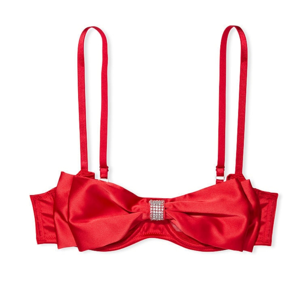 VICTORIA'S SECRET- Wicked Unlined Bow Balconette Bra -36C